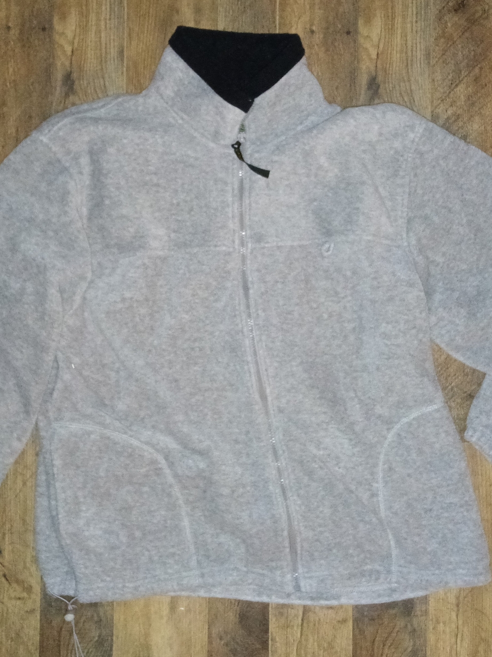 Men's Light Gray Full-Zip Sweater Fleece Jacket L
